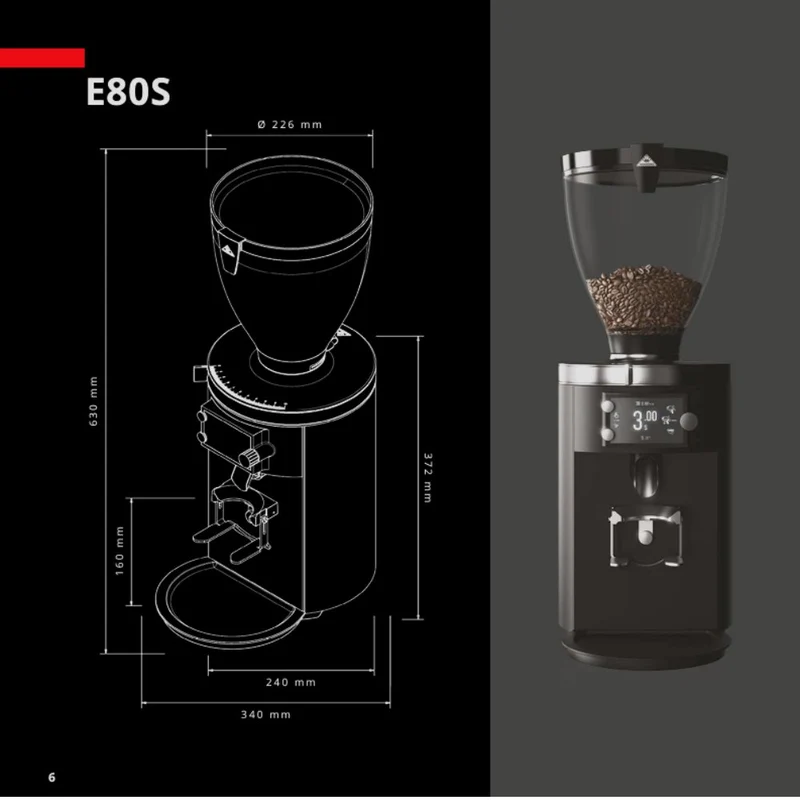 Mahlkonig E80s GBW Espresso Grinder 80mm Burrs