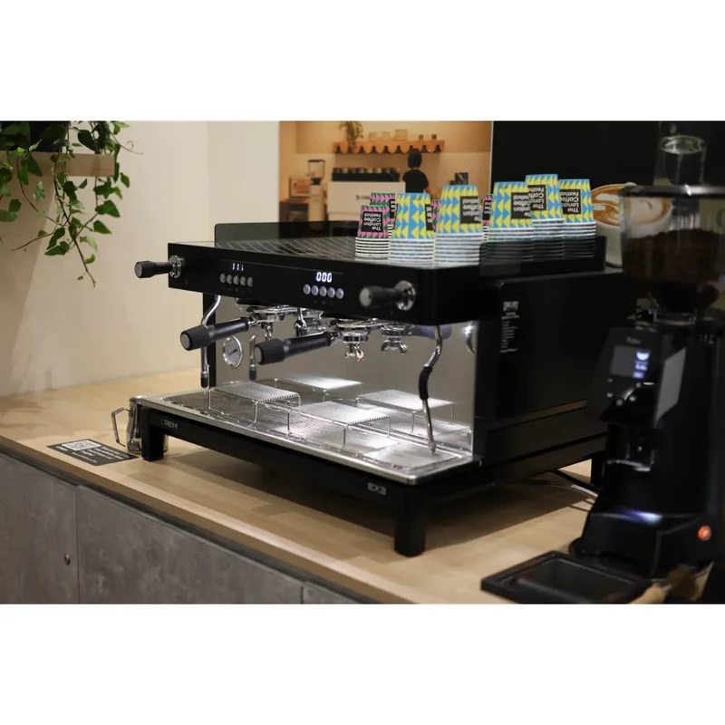 CREM EX3 2 Group Display Espresso Machine 11.5 Litres - Black/White Takeaway
