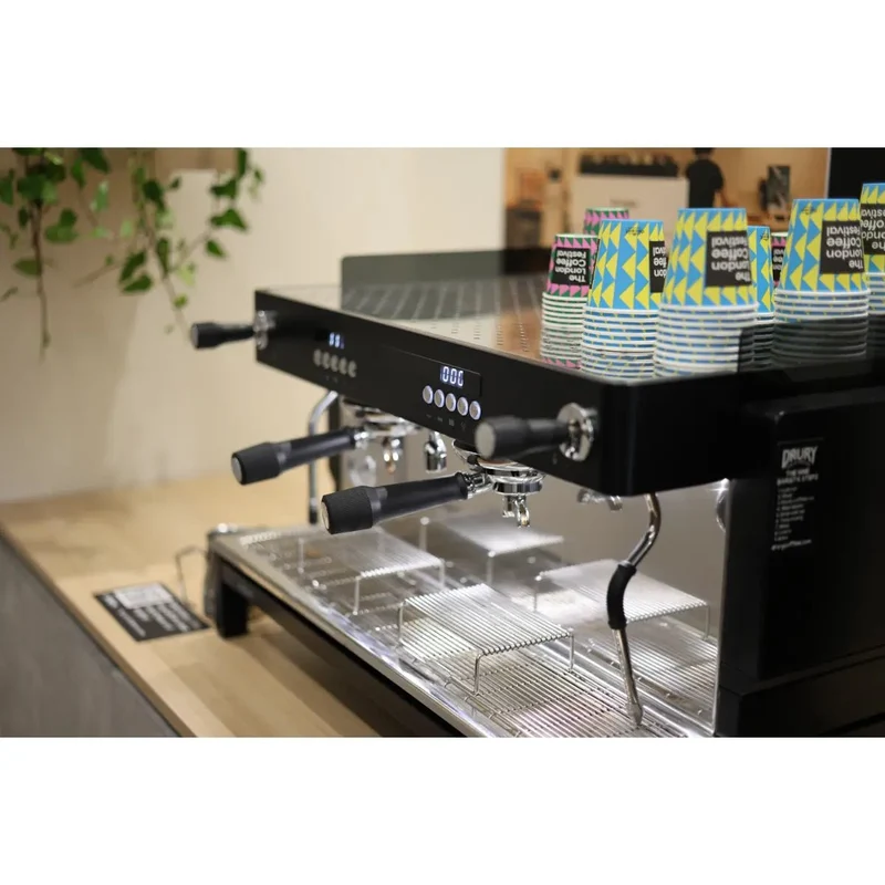CREM EX3 2 Group Display Espresso Machine 11.5 Litres - Black/White Takeaway