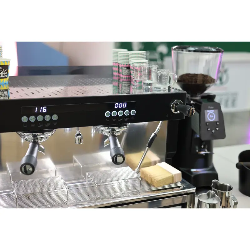 CREM EX3 2 Group Display Espresso Machine 11.5 Litres - Black/White Takeaway