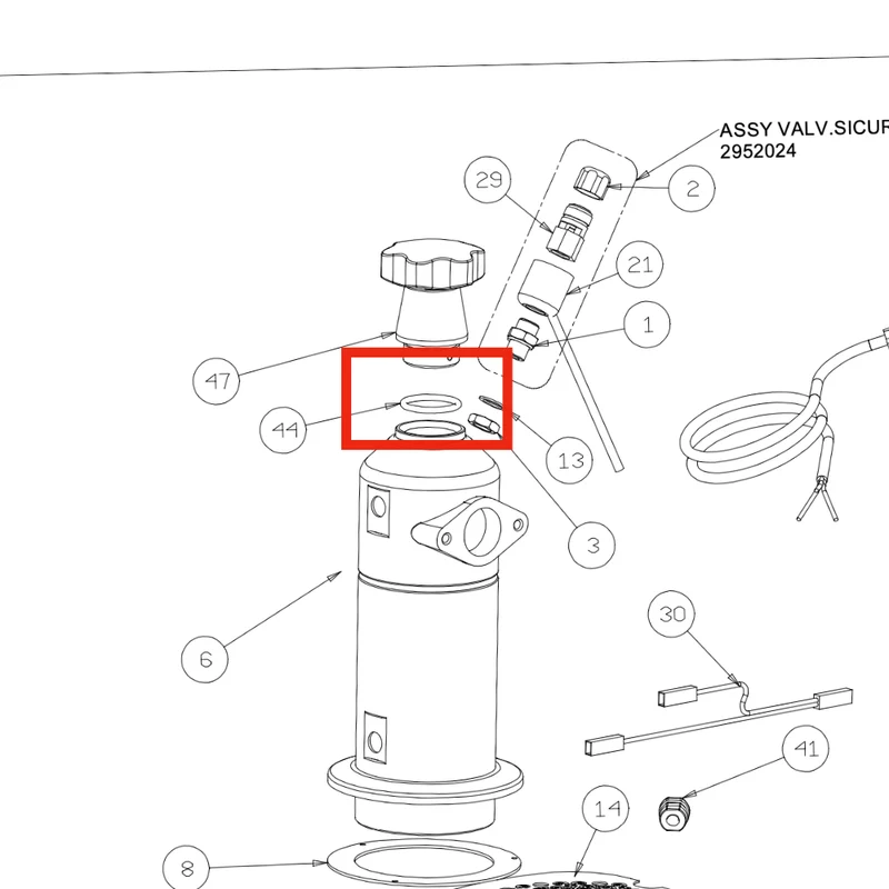 La Pavoni Schroefdop Pakking