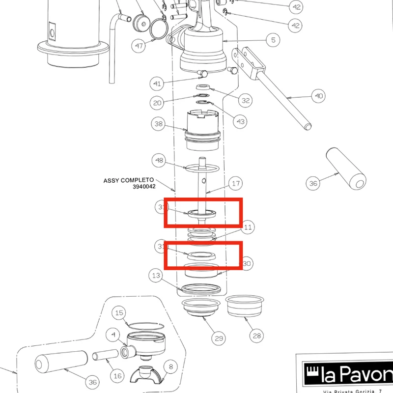 La Pavoni Zuiger Pakking