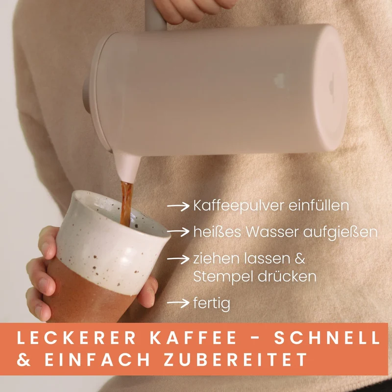 Groenenberg Edelstahl French Press Earth 0,6 L – Nachhaltig & langlebig