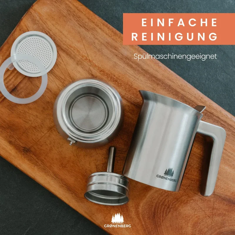 Groenenberg Espressokocher Edelstahl 4 Tassen | Induktion geeignet