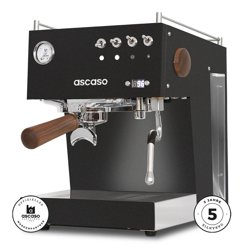 Ascaso Steel Duo PID V2 schwarz / black & wood