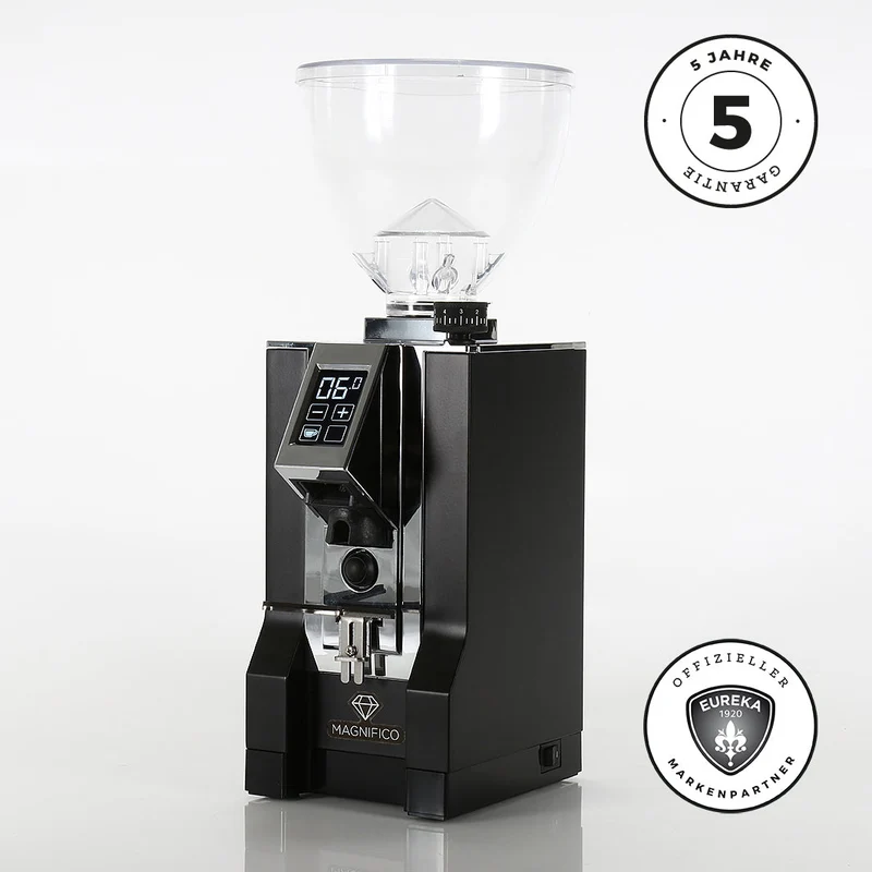 Ascaso Steel Duo PID Black & Wood Set mit Eureka Magnifico 16CR schwarz