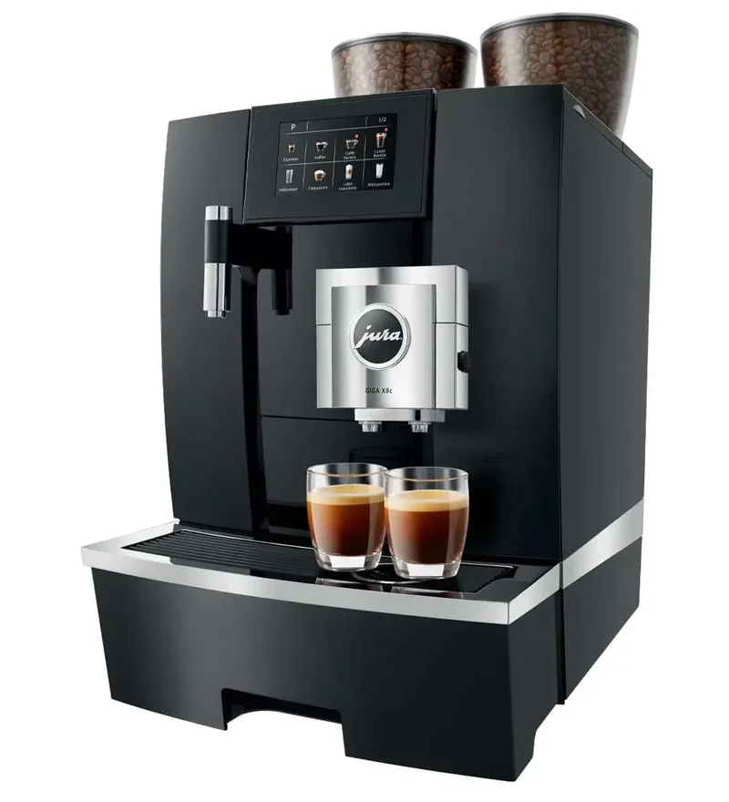 JURA GIGA X8c Gewerbe Kaffeevollautomat mit Festwasseranschluss inkl. Montage / bis 200 Tassen Tagesleistung