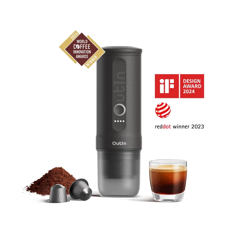 Outin Nano tragbare Espressomaschine Space Grey